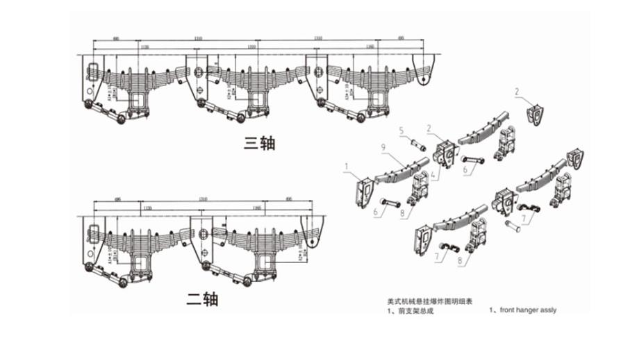 13-ton-American type mechanical suspension